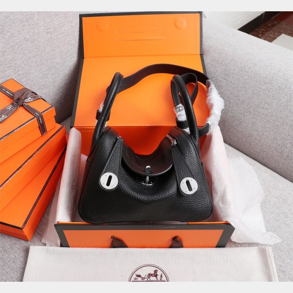 Hermes Réplicas bolsos negros lindy para mujeres en venta Replicas De