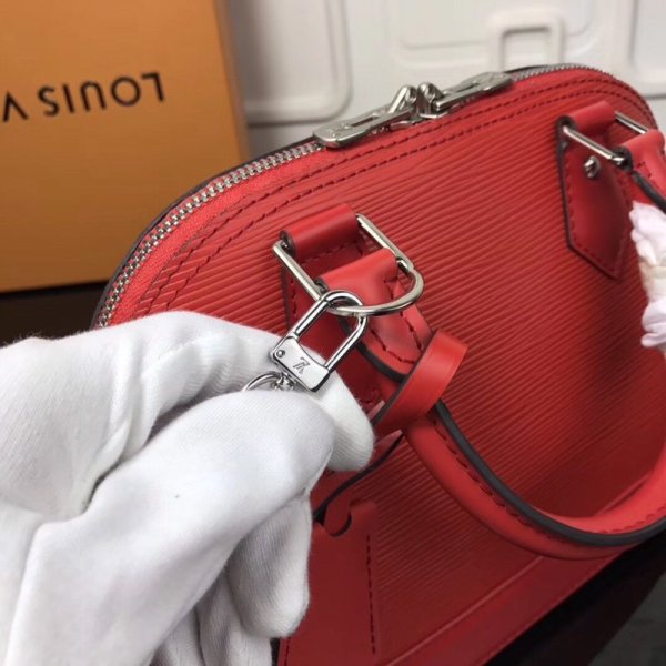 Louis Vuitton Epi Leather Alma BB Noir M40301 Rojo-6