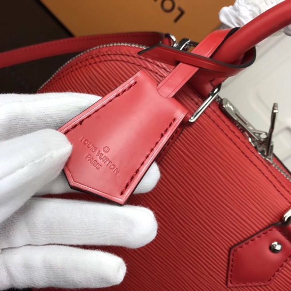 Louis Vuitton Epi Leather Alma BB Noir M40301 Rojo-5