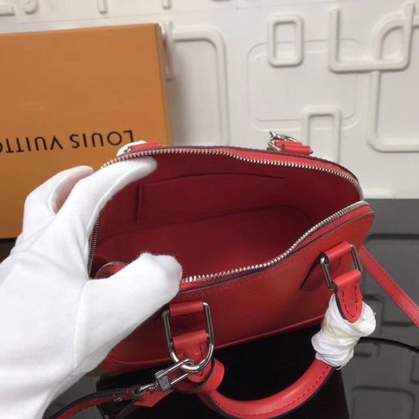 Louis Vuitton Epi Leather Alma BB Noir M40301 Rojo-8