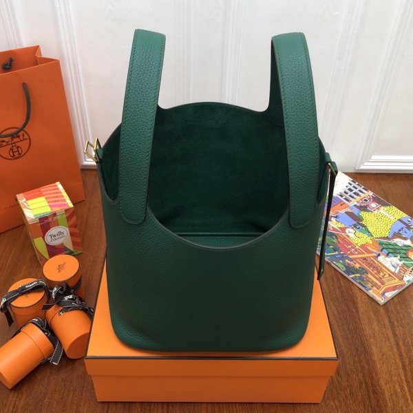 Bolsa Picontin Lock Hermes Verde